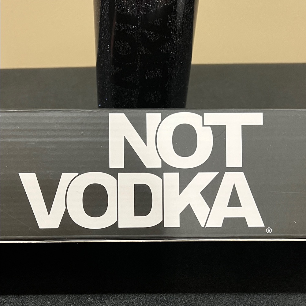 Not Vodka | Glittery Black Insulated Water Bottle | 25oz - Picture 3 of 9